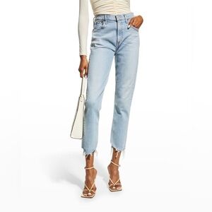 Agolde Merrel Mid-Rise Slim Straight Jeans - Light Wash Astray - Size 25